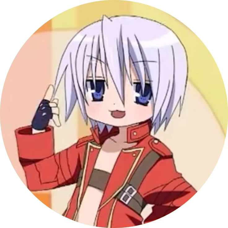 Profile Picture - Dante from devil may cry, drawn in the Lucky Star artstyle